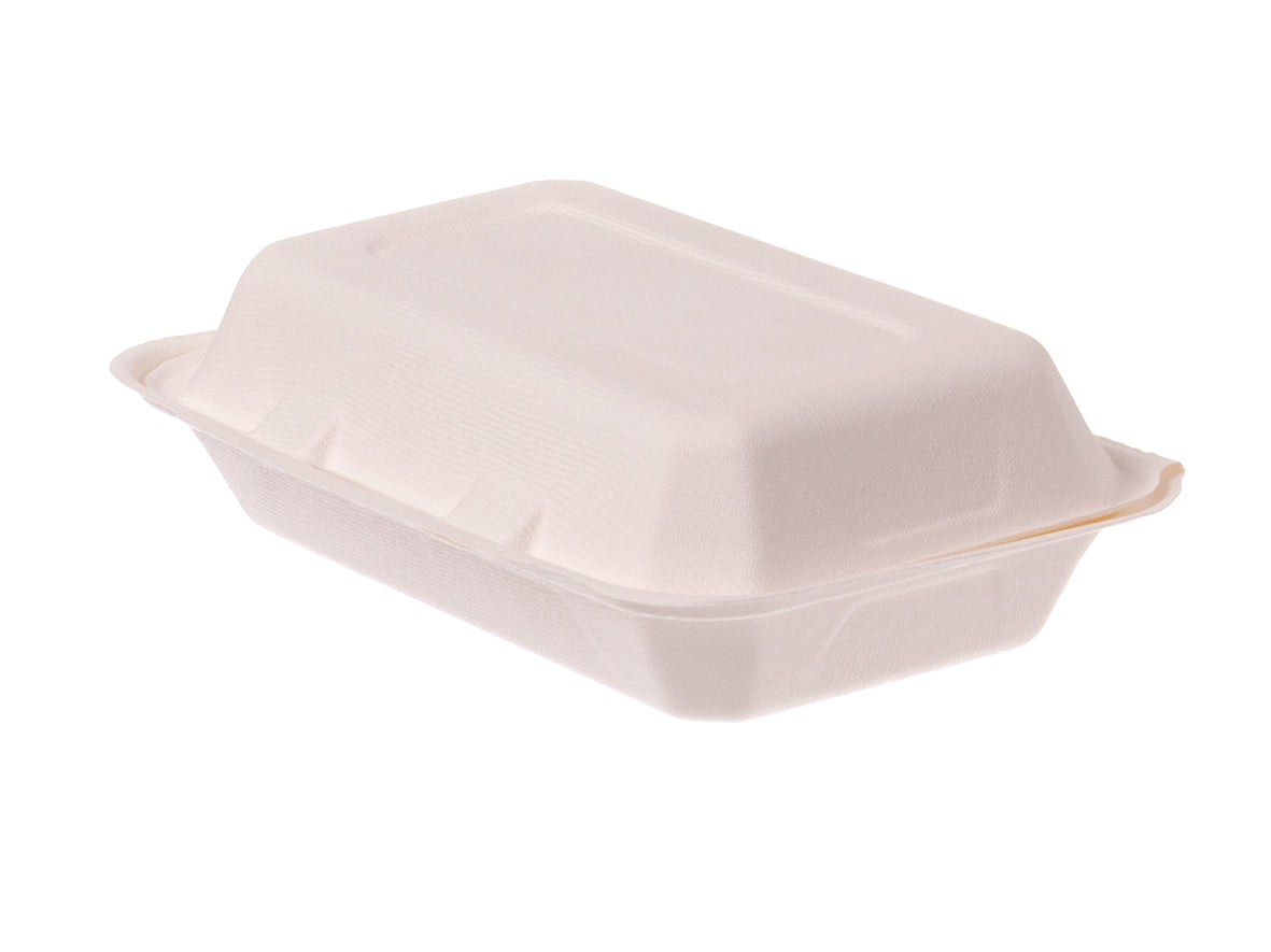Lunchbox ungeteilt Bagasse HP3/IP10 1676BG 162x244x72mm - 500 Stück
