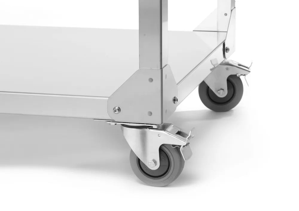 Grillsystem Green Fire mit 4 Brennern, HENDI, Profi Line, mit Rollengestell, Hellgrau, 22kW, 1400x612x(H)825mm