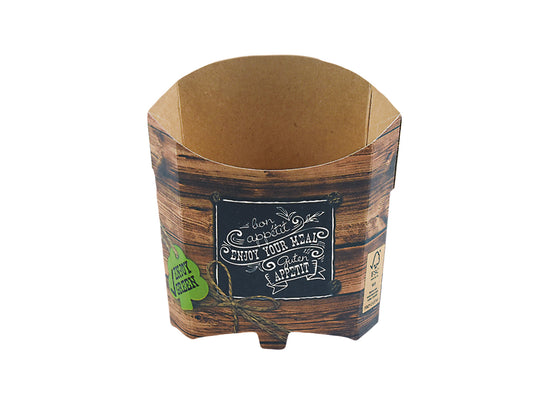 Pommes Schütte Pappe Enjoy Green 85ml 108x59x118mm - 1000 Stück