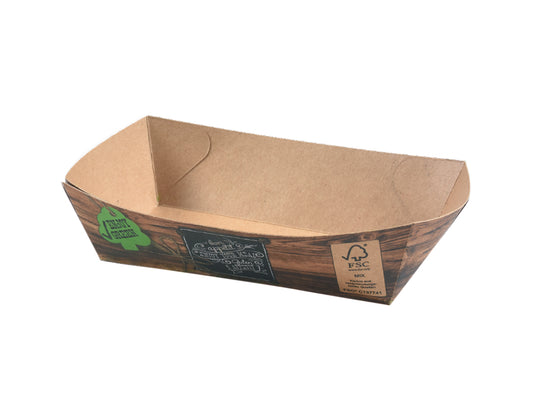 Snackschale Pappe Enjoy Green 155x90x42mm - 1000 Stück