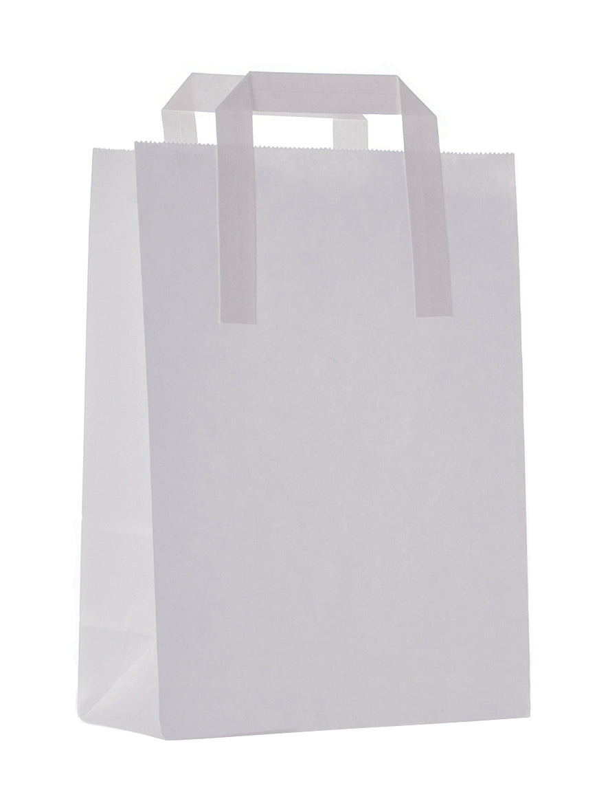 Papiertasche Tragetasche weiss 22+10,5x30cm - 300 Stück