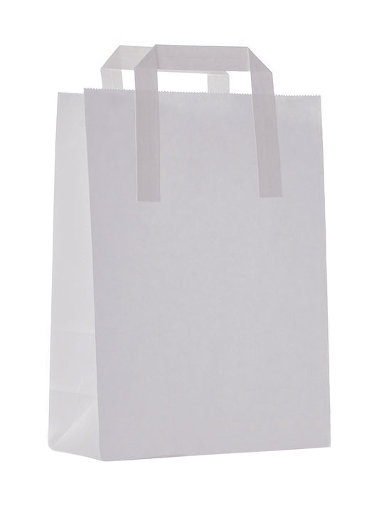 Papiertasche Tragetasche weiss 22+10,5x30cm - 300 Stück