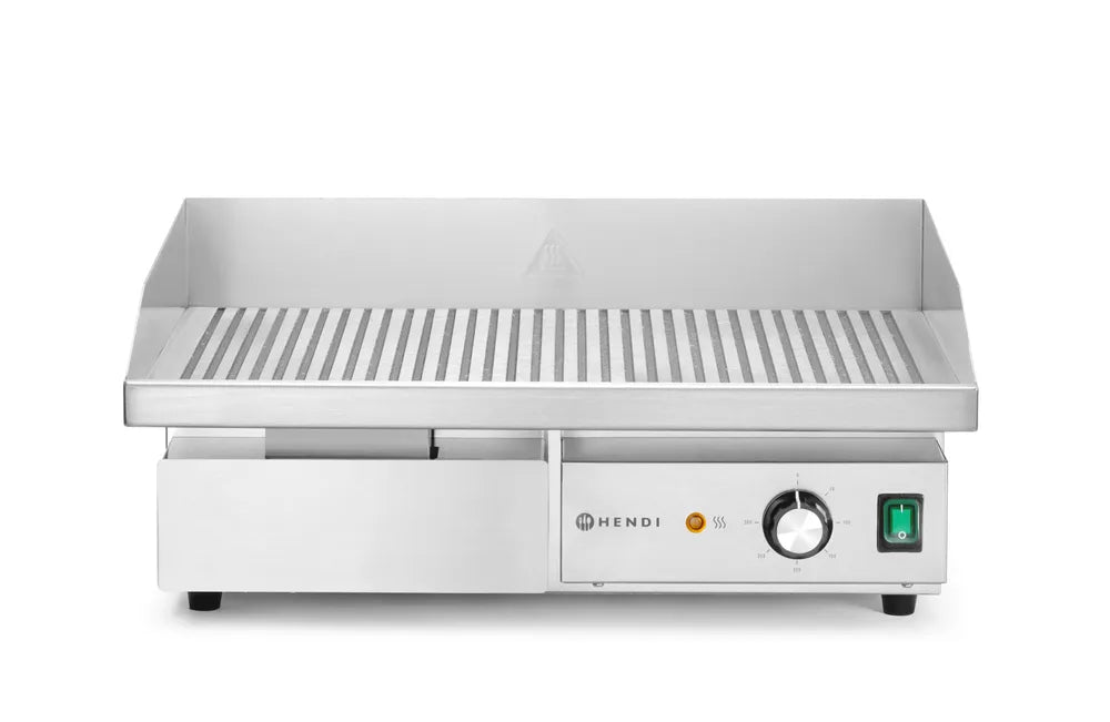 Gerillte Grillplatte, HENDI, Budget Line, 220-240V/3000W, 550x430x(H)240mm