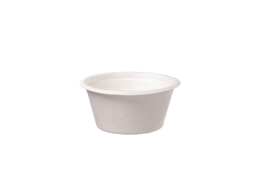 Dressingbecher Dipbecher Bagasse rund 60ml - 3000 Stück