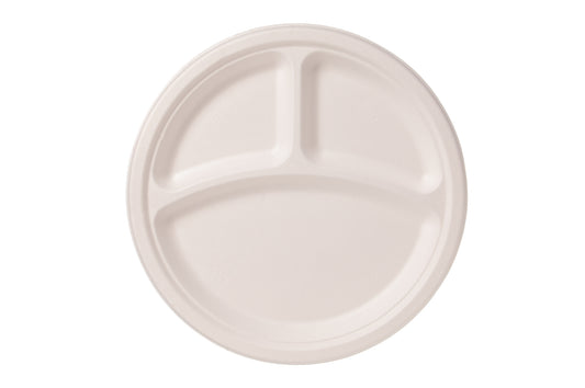 Einweg Teller rund 3-geteilt 26cm  400 Stück