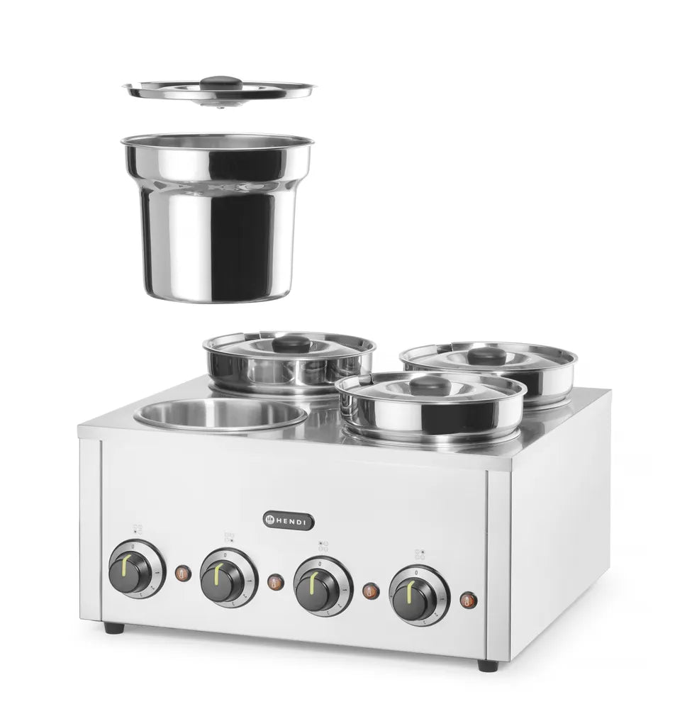 Thermosystem, vierfach, HENDI, 16L, 220-240V/800W, 506x509x(H)298mm