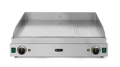 Grillplatte, HENDI, Profi Line, 2/3 glatt, 1/3 gerillt, 230V/3500W, 697x474x(H)241mm