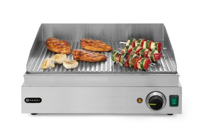 Grillplatte, HENDI, Profi Line, gerillte Ausführung, 230V/2400W, 527x404x(H)233mm