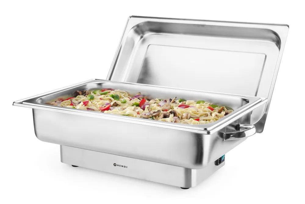 Chafing dish elektrisch Pollina, HENDI, Profi Line, 9L, Silber, 230V/900W, 587x440x(H)273mm