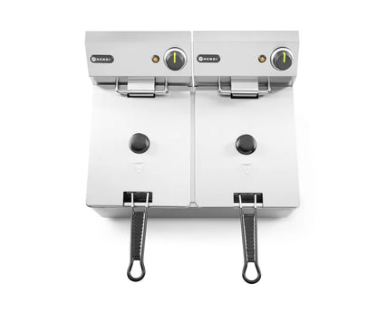 Fritteuse Kitchen Line - 2x8L, HENDI, Kitchen Line, 16L, 230V/7000W, 542x430x(H)351mm