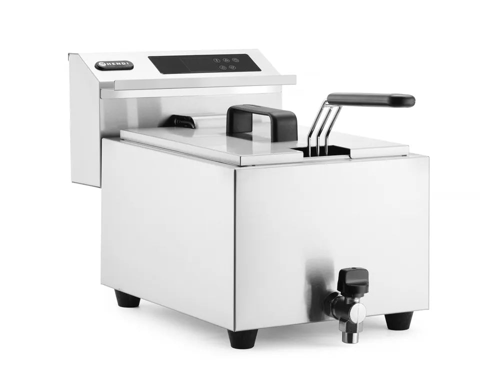 Friteuse Profi Line digital - mit Ablasshahn - 8 l, HENDI, Profi Line, 8L, 230V/3500W, 305x515x(H)345mm