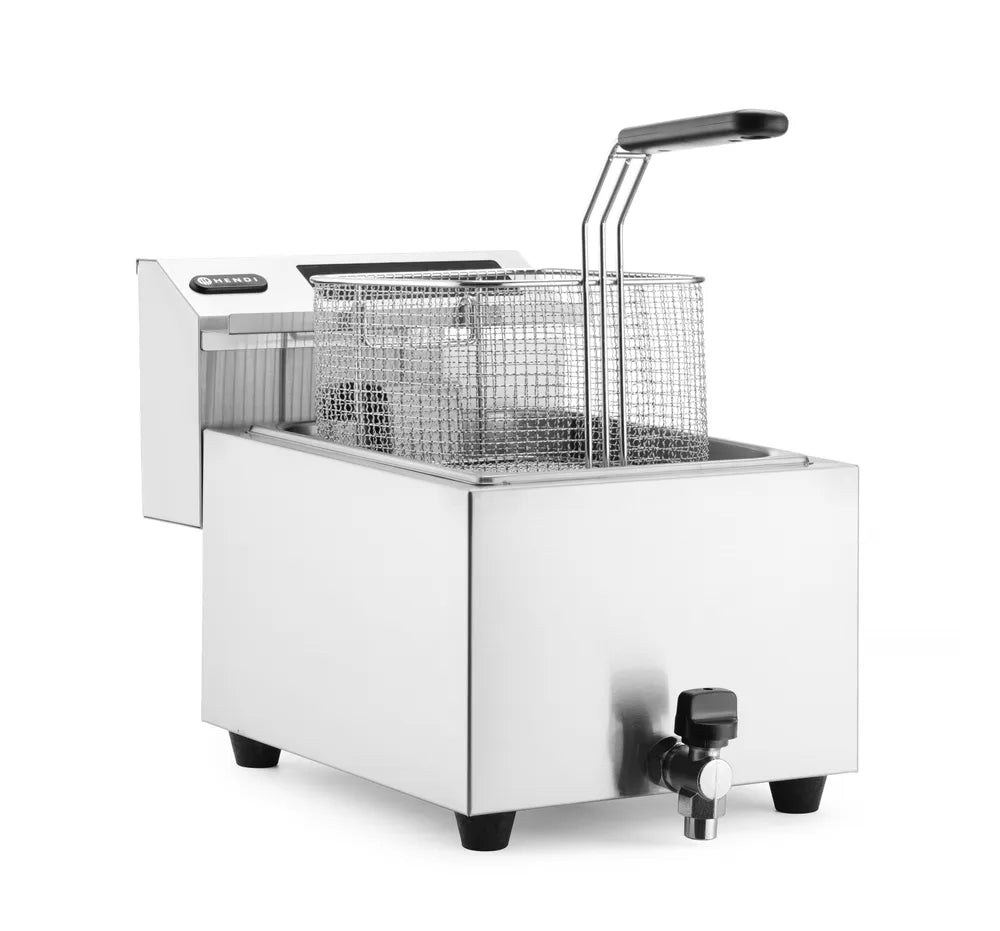 Friteuse Profi Line digital - mit Ablasshahn - 8 l, HENDI, Profi Line, 8L, 230V/3500W, 305x515x(H)345mm