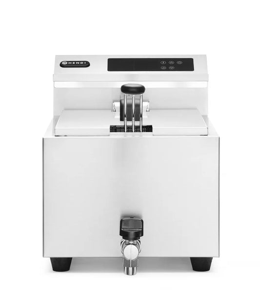 Friteuse Profi Line digital - mit Ablasshahn - 8 l, HENDI, Profi Line, 8L, 230V/3500W, 305x515x(H)345mm