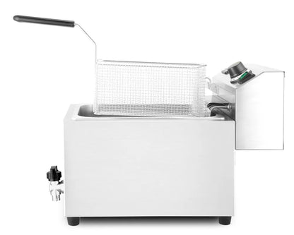 Fritteuse XL mit Ablasshahn, HENDI, Profi Line, 10L, 400V/6600W, 300x585x(H)377mm