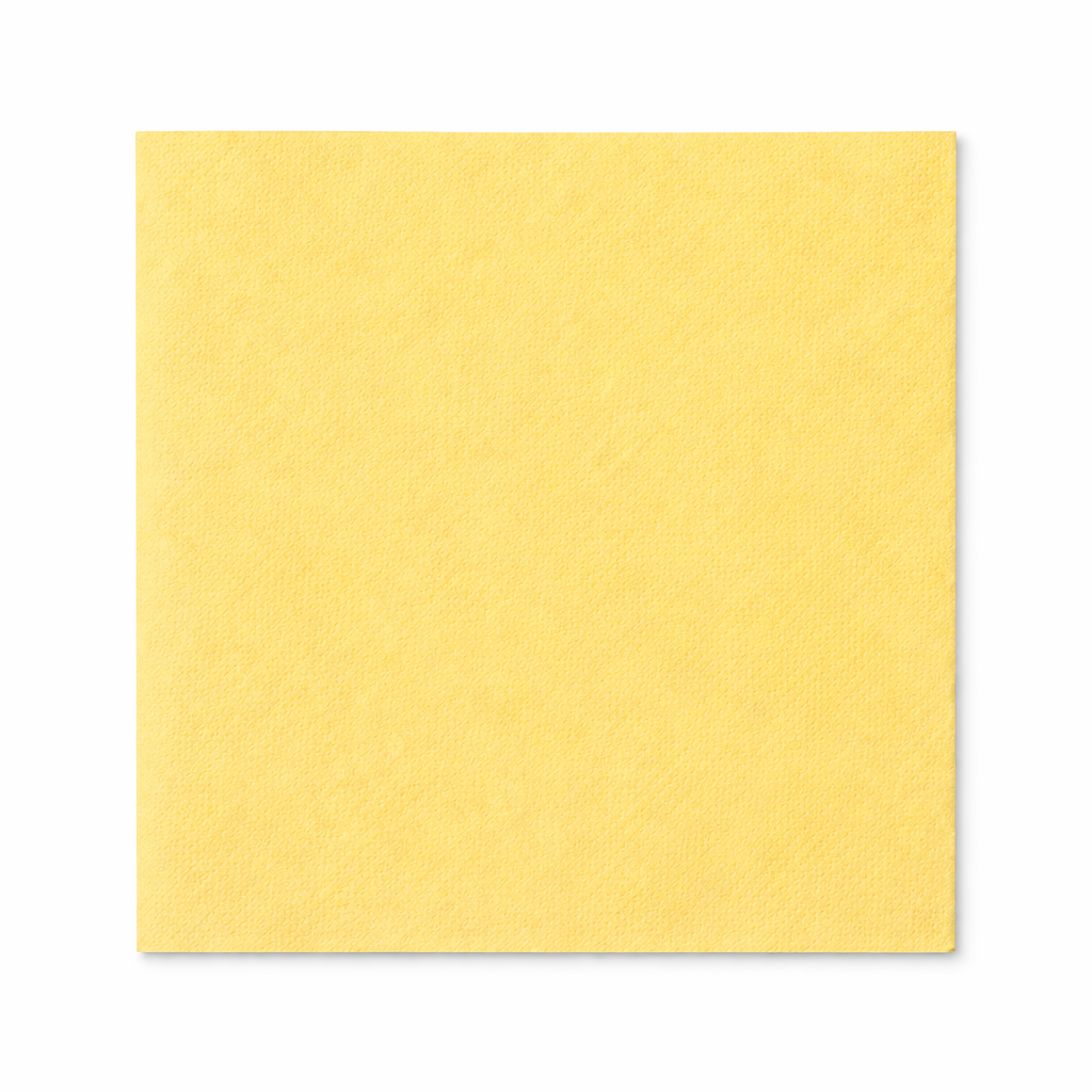 Prägeservietten 33x33cm 1-lagig 1/4 Falz Gelb - 5000 Stück