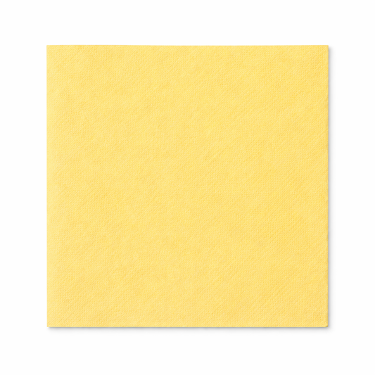 Prägeservietten 33x33cm 1-lagig 1/4 Falz Gelb - 5000 Stück