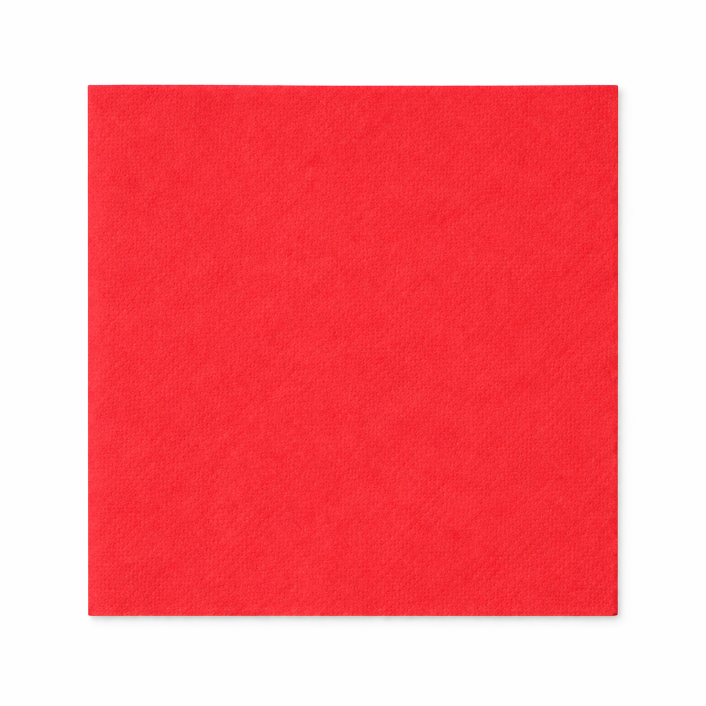 Prägeservietten 33x33cm 1-lagig 1/4 Falz Rot - 5000 Stück