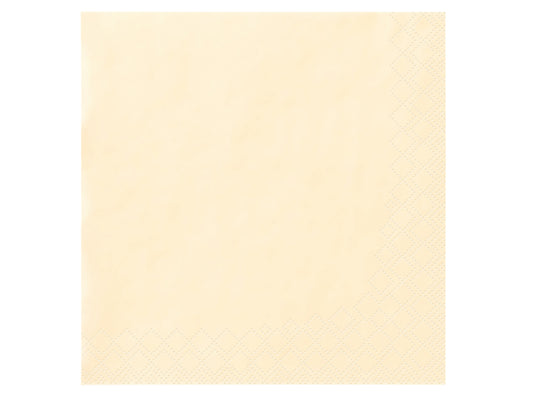 Serviette 40x40cm 3-lagig 1/4 Falz Creme - 1600 Stück