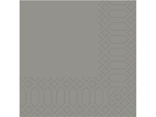 Servietten 40x40cm 3-lagig 1/4 Falz Grau - 1000 Stück