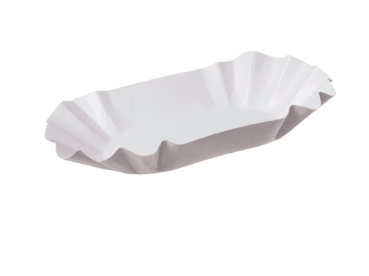 Bio Pappschale Pommesschale weiß 19,5x11x3,2cm - 1000 Stück