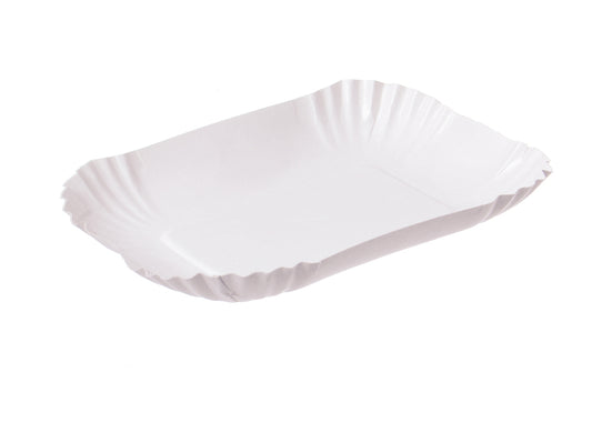 Bio Pappschale Pommesschale weiß 17,5x13x3cm - 1000 Stück
