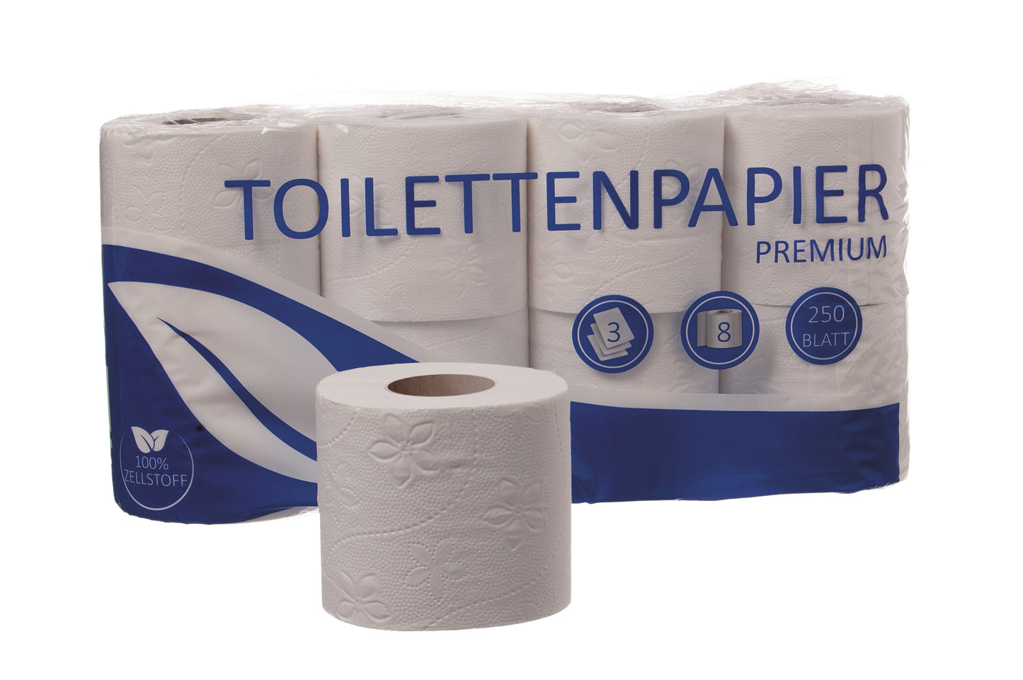 EU Ecolabel Toilettenpapier 250 Blatt 3-lagig - 64 Rollen