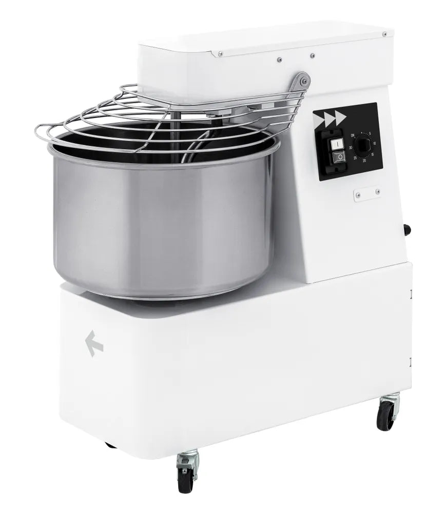 Spiralmischer mit fester Schüssel 22 L, HENDI, 56 kg/h, 22L, 400V/1100W, 385x670x(H)725mm