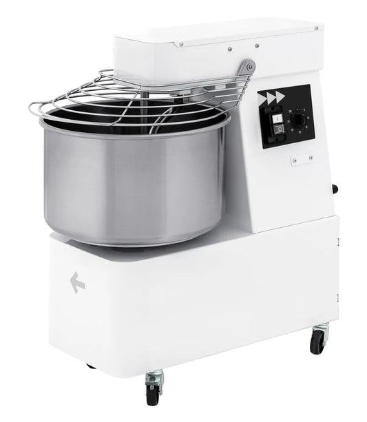 Spiralteigknetmaschine mit fixer Schüssel und 2 Geschwindigkeitsstufen - 48 L, HENDI, 128 kg/h, 48L, 400V/2200W, 480x795x(H)855mm