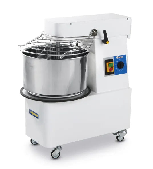 Spiralmischer mit steigendem Kopf und herausnehmbarer Schüssel., HENDI, 88 kg/h, 32L, 400V/1100W, 431x740x(H)804mm
