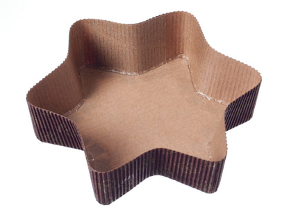 Backform Weihnachten Papier 13cm Stern Höhe 3,5cm - 300 Stück