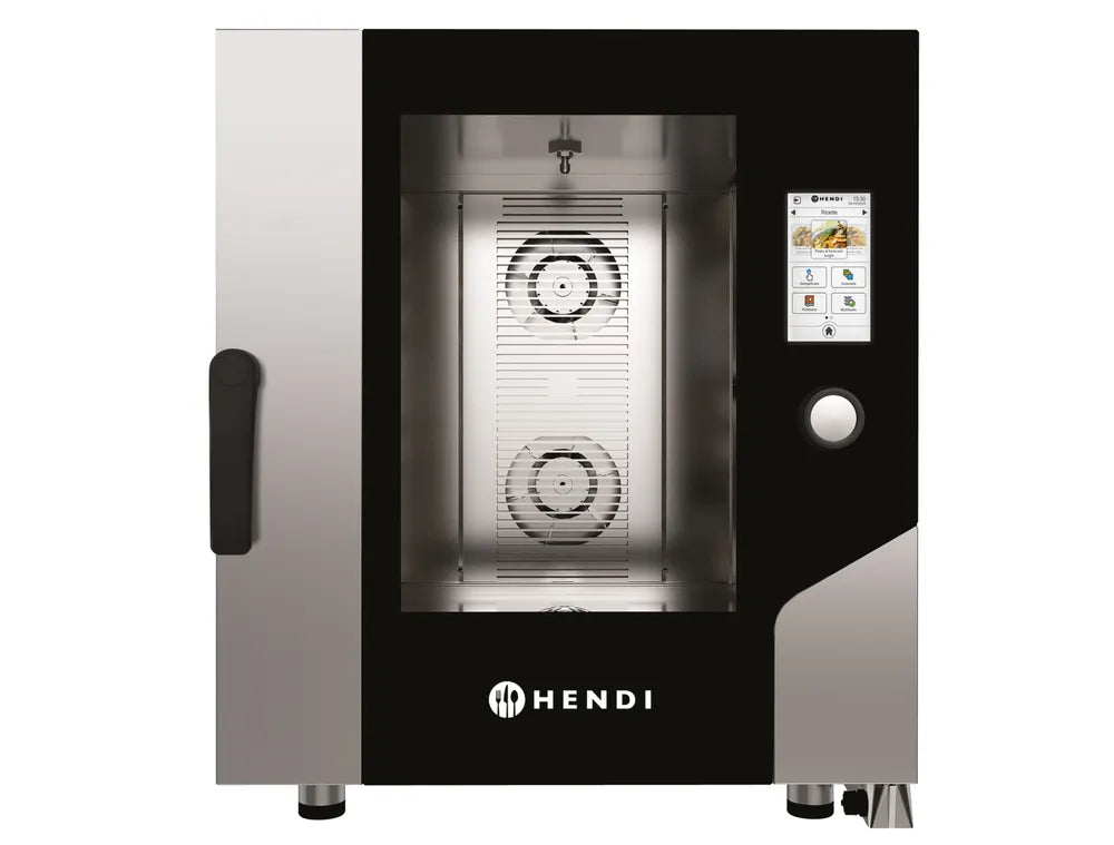 Konvektionsdampfgarer – Touch 7 x GN 1/1, elektrisch, mit direktem Dampf und Touchscreen-Steuerung, HENDI, 730x784x(H)850mm