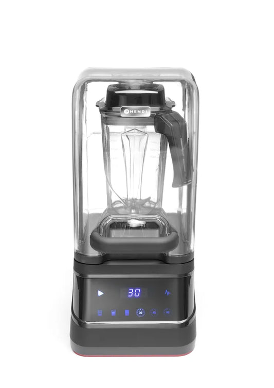 Digitaler Standmixer mit Schallgehäuse, HENDI, 2,5L, Schwarz, 220-240V/1680W, 250x300x(H)546mm