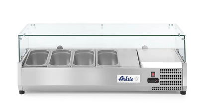 Aufsatz-Kühlvitrine Gastronorm 1/3, Arktic, 9x GN 1/3, 230V/180W, 2005x420x(H)456mm
