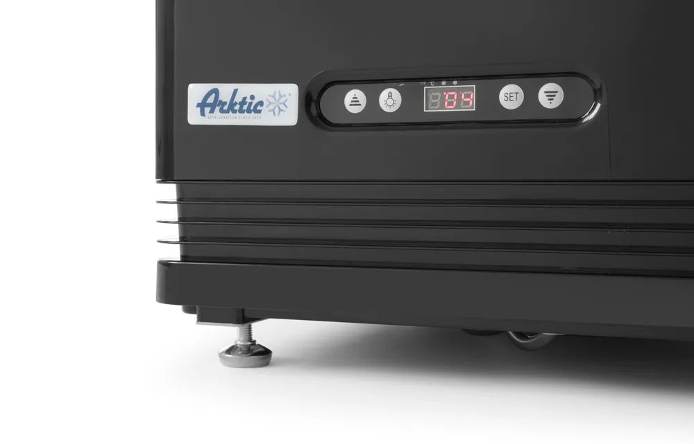Aufsatz-Kühlvitrine 68 Liter, Arktic, Schwarz, 230V/170W, 444x397x(H)875mm