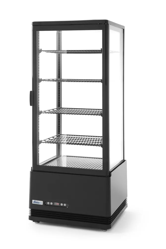 Aufsatz-Kühlvitrine 98 Liter, Arktic, Schwarz, 230V/210W, 444x397x(H)1100mm