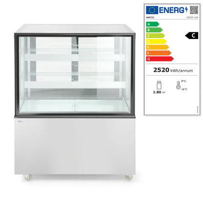 Kühlvitrine mit 2 Regalen, Arktic, 300L, 230V/480W, 994x677x(H)1230mm