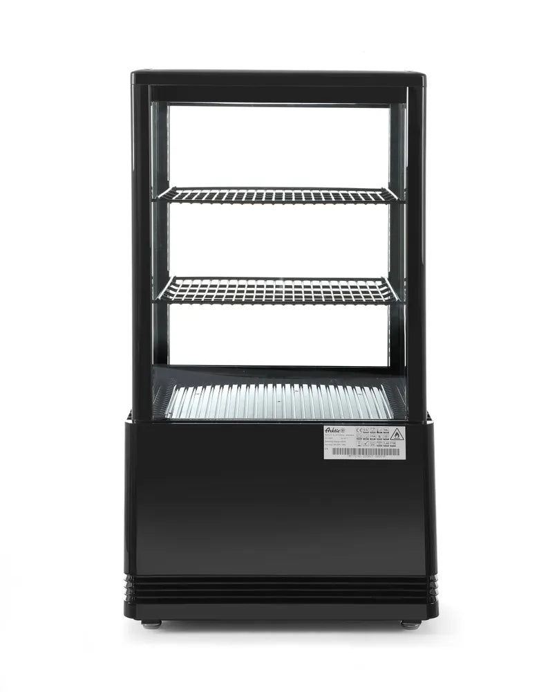 Aufsatz-Kühlvitrine 58 Liter, Arktic, schwarz, 230V/170W, 452x406x(H)830mm