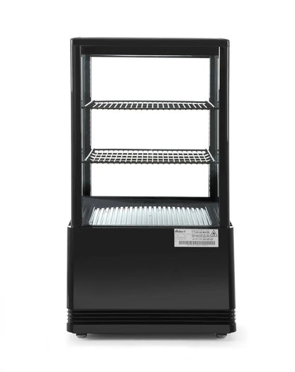Aufsatz-Kühlvitrine 58 Liter, Arktic, schwarz, 230V/170W, 452x406x(H)830mm