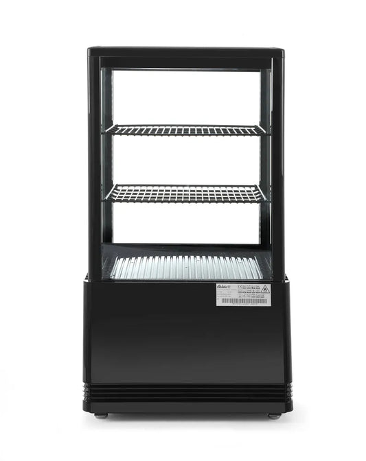Aufsatz-Kühlvitrine 58 Liter, Arktic, schwarz, 230V/170W, 452x406x(H)830mm