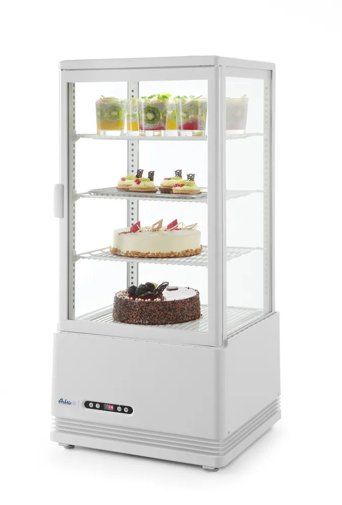 Aufsatz-Kühlvitrine 78 Liter, Arktic, schwarz, 230V/170W, 444x397x(H)940mm