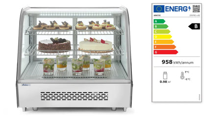 Aufsatz-Kühlvitrine, Arktic, 120L, 230V/160W, 707x570x(H)680mm