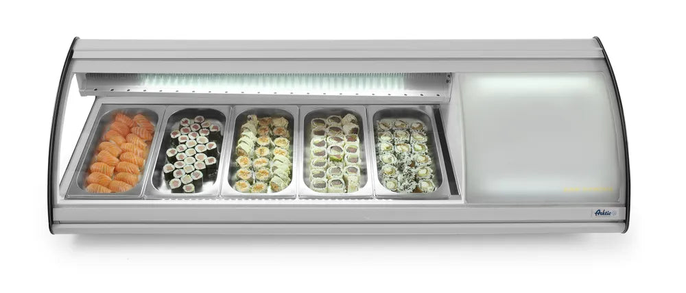 Sushi-Vitrine 5x GN 1/3, Arktic, 230V/160W, 1307x445x(H)327mm