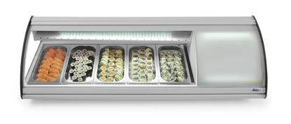 Sushi-Vitrine 5x GN 1/3, Arktic, 230V/160W, 1307x445x(H)327mm