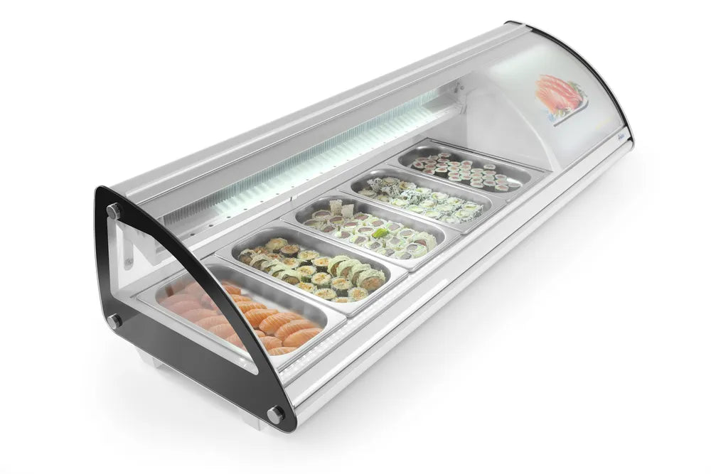 Sushi-Vitrine 5x GN 1/3, Arktic, 230V/160W, 1307x445x(H)327mm