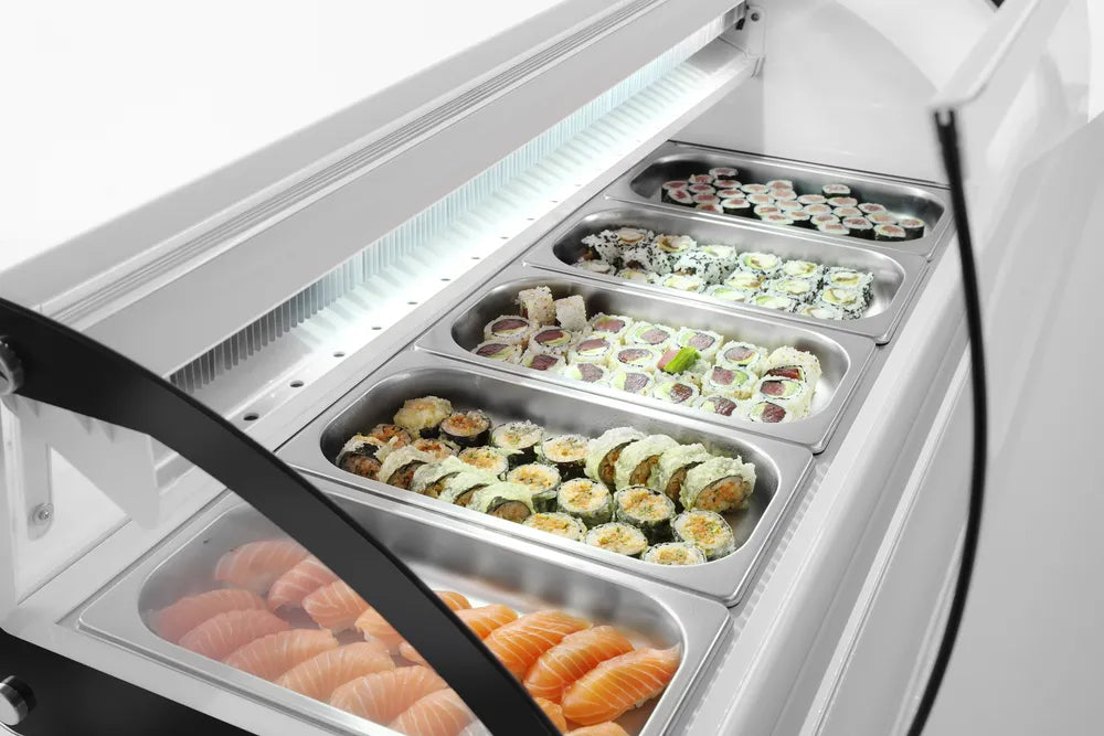 Sushi-Vitrine 5x GN 1/3, Arktic, 230V/160W, 1307x445x(H)327mm