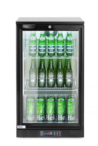 Kühlschrank hinten mit einer Tür, Arktic, 86L, Schwarz, 220-240V/120W, 500x530x(H)865mm