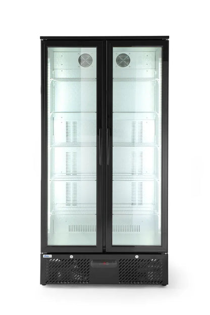 Kühlschrank mit doppelter Tür auf der Rückseite, Arktic, 384L, Schwarz, 220-240V/365W, 900x530x(H)1820mm