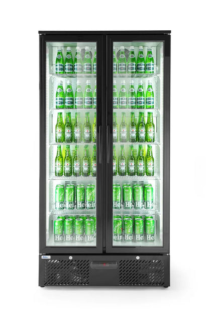 Kühlschrank mit doppelter Tür auf der Rückseite, Arktic, 384L, Schwarz, 220-240V/365W, 900x530x(H)1820mm