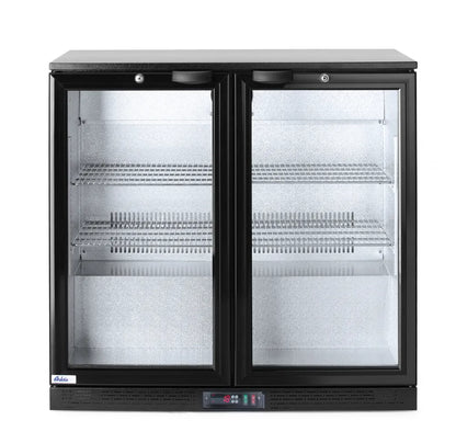 Kühlschrank mit doppelter Tür auf der Rückseite, Arktic, 158L, Schwarz, 220-240V/160W, 900x530x(H)870mm