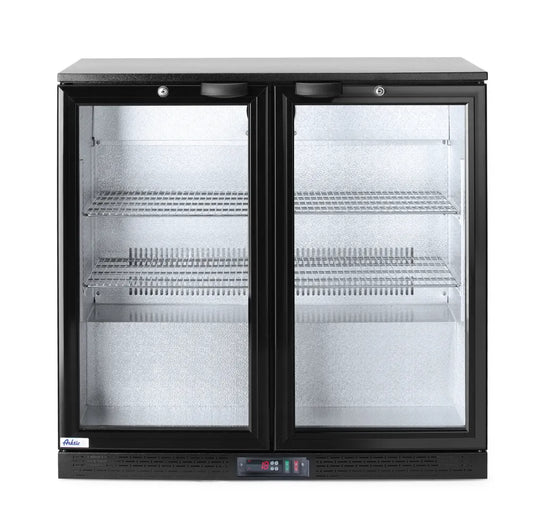 Kühlschrank mit doppelter Tür auf der Rückseite, Arktic, 158L, Schwarz, 220-240V/160W, 900x530x(H)870mm